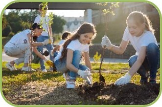 people gardening